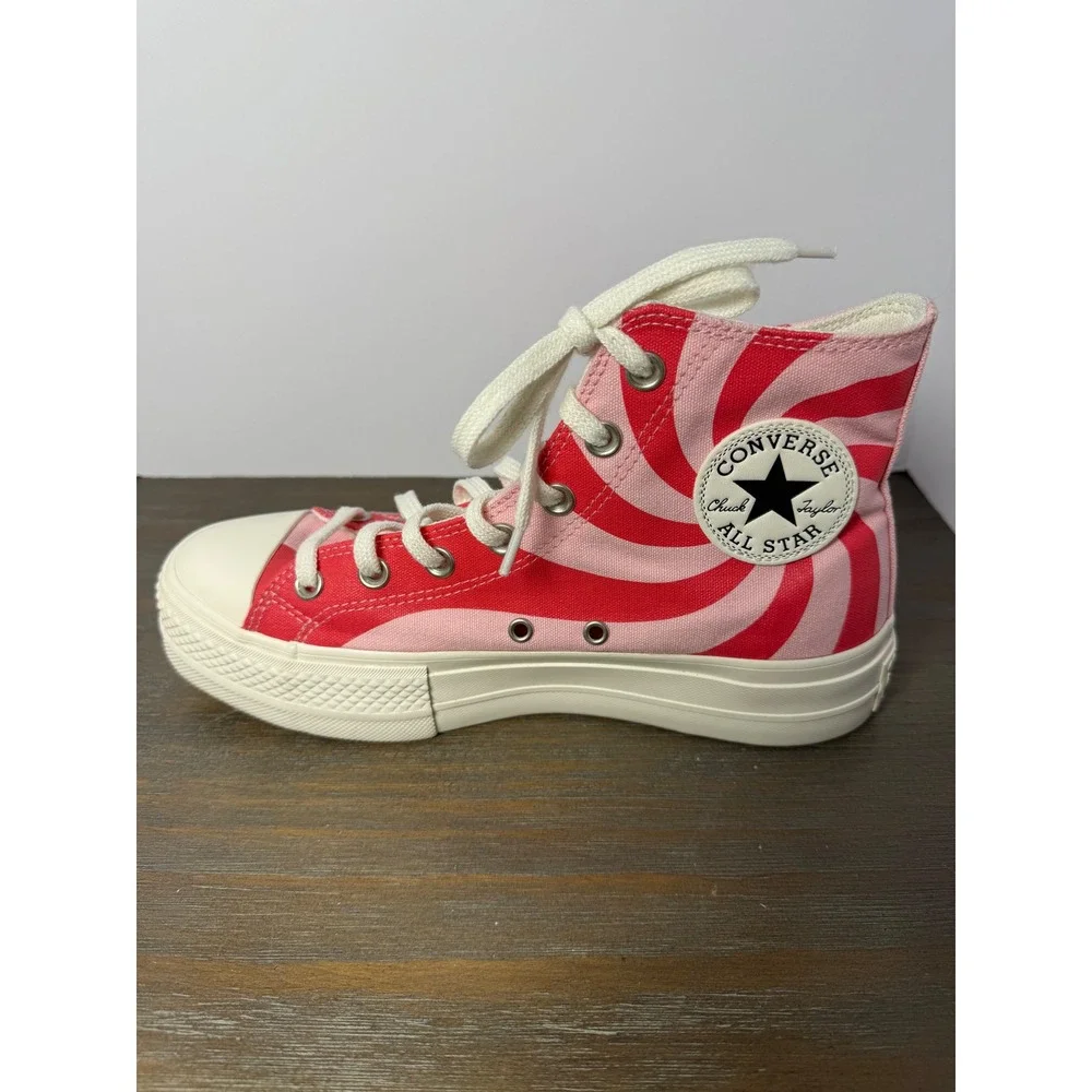 Converse Chuck Taylor All Star Lift Platform Pink Red Swirl High Top Barbiecore